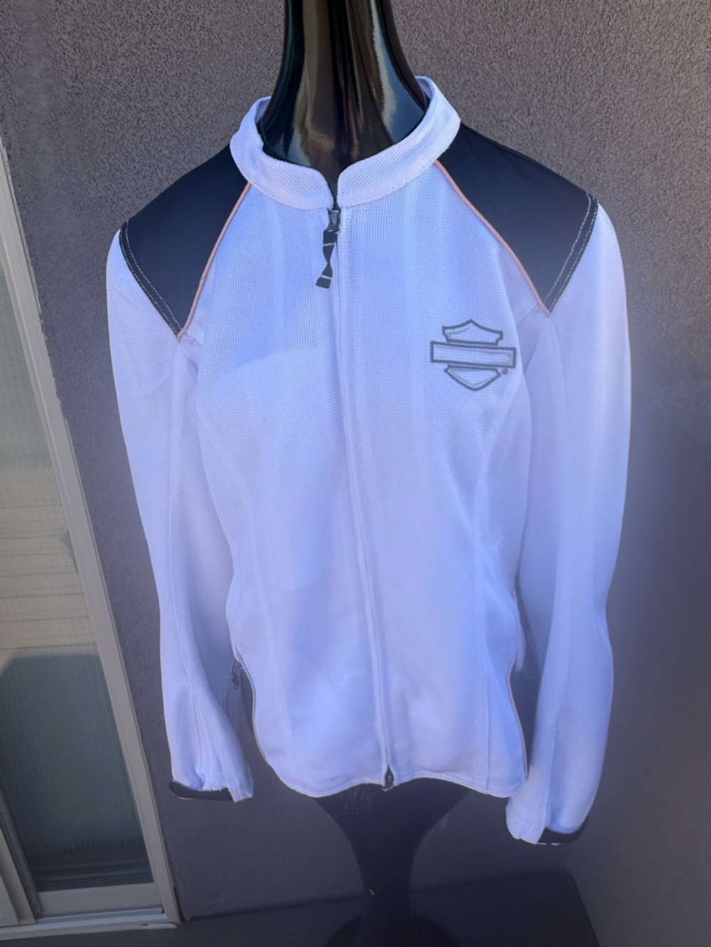 Harley-Davidson Women's Callahan Mesh Riding Jacket - White/Black - Size L